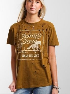 Johnny Cash Short Sleeve Distressed Graphic Tee